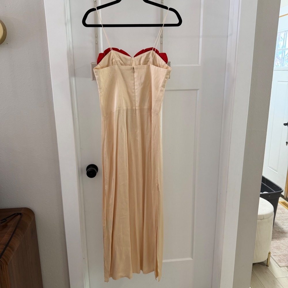 Farm Rio Rose Detailed Sleeveless Maxi Dress Rose S Drama Romantic Statement - Picture 4 of 9